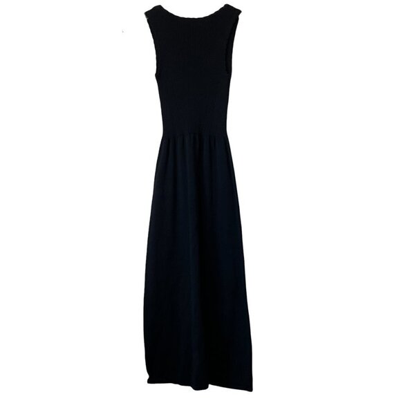 NEW Michael Stars Irene Black Sleeveless Ribbed Knit Midi Dress Sz. XS - Picture 4 of 6